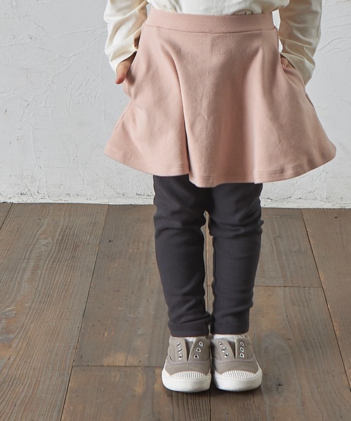 pairmanon（ペアマノン）の「【柔らかストレッチ】10分丈無地配色スカッツ（レギンス/スパッツ・キッズ・ラベンダー/ピンク/ブラック/ピンク系その他/ライトベージュ/グレイッシュベージュ/ブルー系その他3/ブラック系その他/ネイビー/ライトパープル/ブルー/ライトピンク/テラコッタ・90/110/120/130/140/150/100）」の11枚目の写真
