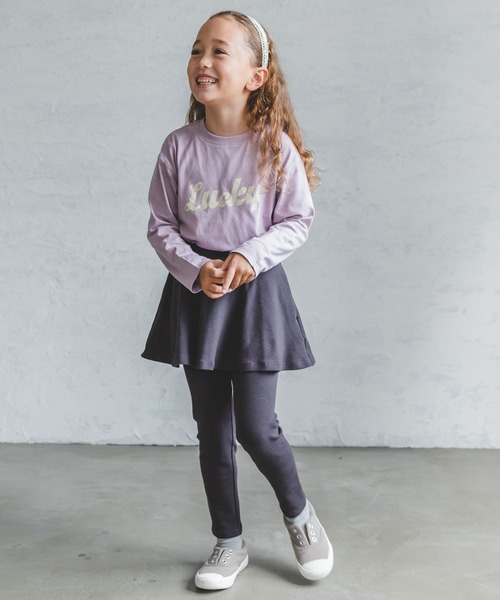 pairmanon（ペアマノン）の「【柔らかストレッチ】10分丈無地配色スカッツ（レギンス/スパッツ・キッズ・ラベンダー/ピンク/ブラック/ピンク系その他/ライトベージュ/グレイッシュベージュ/ブルー系その他3/ブラック系その他/ネイビー/ライトパープル/ブルー/ライトピンク/テラコッタ・90/110/120/130/140/150/100）」の15枚目の写真