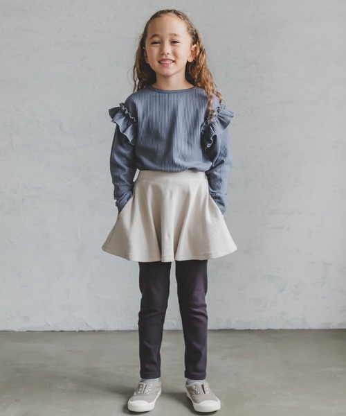 pairmanon（ペアマノン）の「【柔らかストレッチ】10分丈無地配色スカッツ（レギンス/スパッツ・キッズ・ラベンダー/ピンク/ブラック/ピンク系その他/ライトベージュ/グレイッシュベージュ/ブルー系その他3/ブラック系その他/ネイビー/ライトパープル/ブルー/ライトピンク/テラコッタ・90/110/120/130/140/150/100）」の19枚目の写真