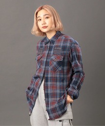 AVIREX | 《REBUILD COLLECTION》INDIGO CHECK SHIRT/ インディゴチェックシャツ(シャツ/ブラウス)