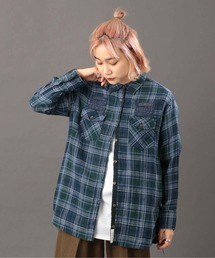 AVIREX | 《REBUILD COLLECTION》INDIGO CHECK SHIRT/ インディゴチェックシャツ(シャツ/ブラウス)
