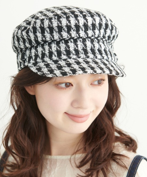 FREE'S MART（フリーズマート）の「ツイードマリンキャス（キャスケット・レディース・ブラック/ホワイト系その他/ブラック系その他・ﾌﾘ-）」の3枚目の写真