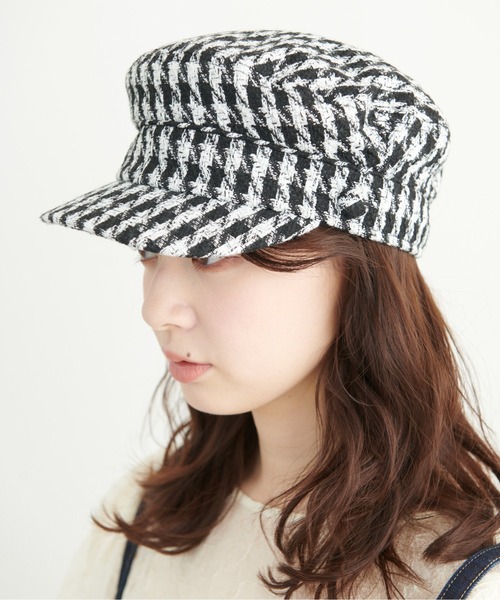 FREE'S MART（フリーズマート）の「ツイードマリンキャス（キャスケット・レディース・ブラック/ホワイト系その他/ブラック系その他・ﾌﾘ-）」の5枚目の写真