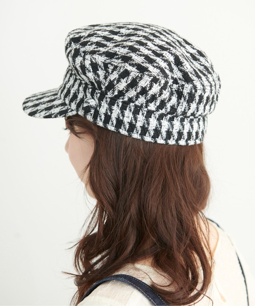 FREE'S MART（フリーズマート）の「ツイードマリンキャス（キャスケット・レディース・ブラック/ホワイト系その他/ブラック系その他・ﾌﾘ-）」の4枚目の写真