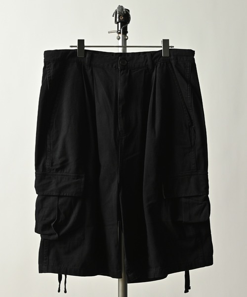 カーゴスタイル 黒ショートパンツ open yy カーゴショートパンツ 黒