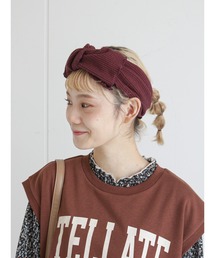 ehka sopo | リブリボンヘアターバン(ヘアバンド)