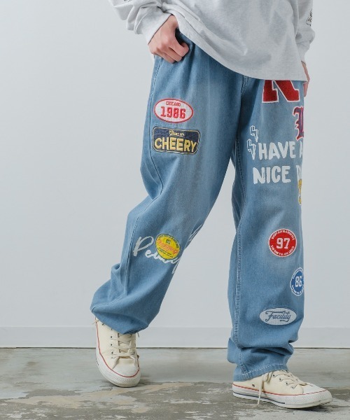 improves（インプローブス）の「ワッペン ワイド ストリート デニムパンツ（デニムパンツ・メンズ・ブラック/オフホワイト/サックスブルー/ワンウォッシュ・MEDIUM/LARGE）」の8枚目の写真