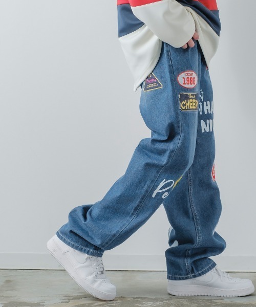 improves（インプローブス）の「ワッペン ワイド ストリート デニムパンツ（デニムパンツ・メンズ・ブラック/オフホワイト/サックスブルー/ワンウォッシュ・MEDIUM/LARGE）」の20枚目の写真