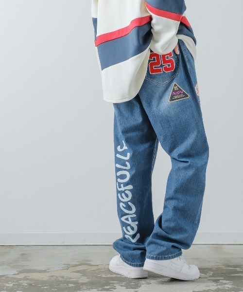 improves（インプローブス）の「ワッペン ワイド ストリート デニムパンツ（デニムパンツ・メンズ・ブラック/オフホワイト/サックスブルー/ワンウォッシュ・MEDIUM/LARGE）」の16枚目の写真