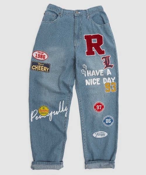 improves（インプローブス）の「ワッペン ワイド ストリート デニムパンツ（デニムパンツ・メンズ・ブラック/オフホワイト/サックスブルー/ワンウォッシュ・MEDIUM/LARGE）」の15枚目の写真