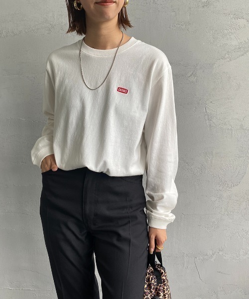 CHUMS（チャムス）の「[CHUMS/チャムス] バックブービーロゴプリント ロングスリーブＴシャツ（Tシャツ/カットソー・レディース・ホワイト/ブラック・M/L/XL）」の6枚目の写真