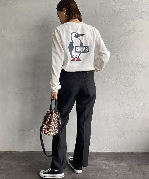 CHUMS（チャムス）の「[CHUMS/チャムス] バックブービーロゴプリント ロングスリーブＴシャツ（Tシャツ/カットソー・レディース・ホワイト/ブラック・M/L/XL）」の3枚目の写真