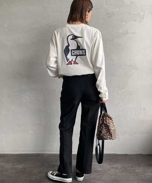 CHUMS（チャムス）の「[CHUMS/チャムス] バックブービーロゴプリント ロングスリーブＴシャツ（Tシャツ/カットソー・レディース・ホワイト/ブラック・M/L/XL）」の9枚目の写真