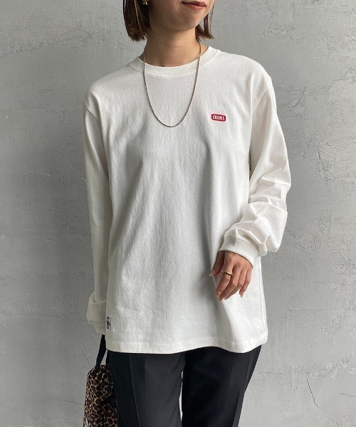 CHUMS（チャムス）の「[CHUMS/チャムス] バックブービーロゴプリント ロングスリーブＴシャツ（Tシャツ/カットソー・レディース・ホワイト/ブラック・M/L/XL）」の10枚目の写真