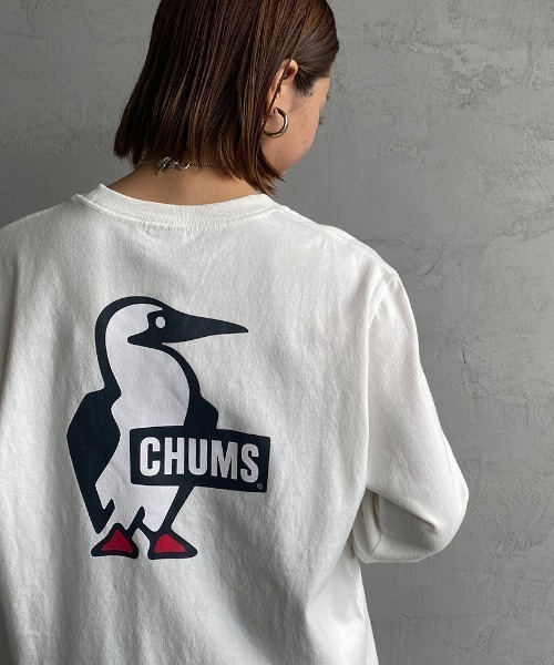 CHUMS（チャムス）の「[CHUMS/チャムス] バックブービーロゴプリント ロングスリーブＴシャツ（Tシャツ/カットソー・レディース・ホワイト/ブラック・M/L/XL）」の18枚目の写真