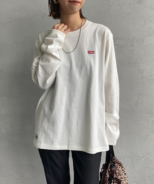 CHUMS（チャムス）の「[CHUMS/チャムス] バックブービーロゴプリント ロングスリーブＴシャツ（Tシャツ/カットソー・レディース・ホワイト/ブラック・M/L/XL）」の19枚目の写真