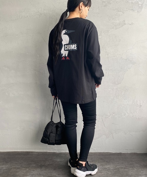 CHUMS（チャムス）の「[CHUMS/チャムス] バックブービーロゴプリント ロングスリーブＴシャツ（Tシャツ/カットソー・レディース・ホワイト/ブラック・M/L/XL）」の5枚目の写真