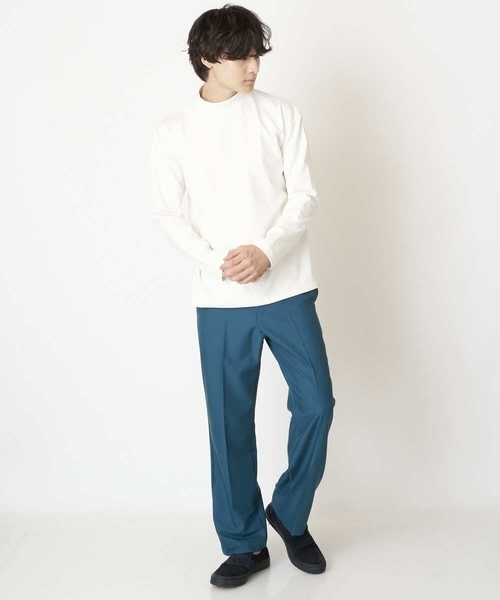 a.v.v(アーヴェヴェ)の「ポンチモックネックカットソー(Tシャツ/カットソー・メンズ・ホワイト/ブラック・44/46/48/50)」の19枚目の写真