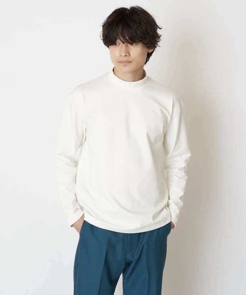 a.v.v(アーヴェヴェ)の「ポンチモックネックカットソー(Tシャツ/カットソー・メンズ・ホワイト/ブラック・44/46/48/50)」の10枚目の写真