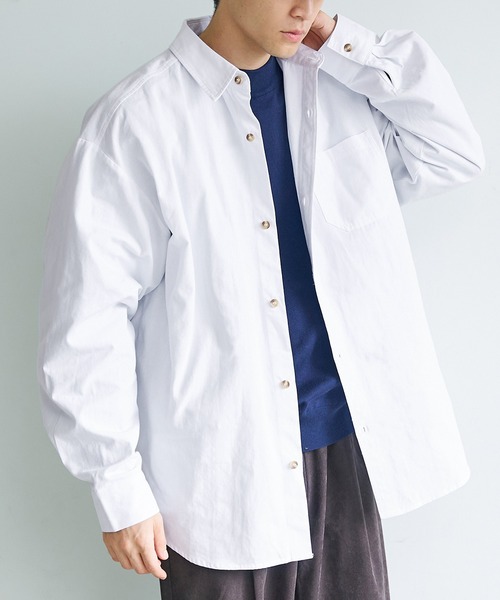 coca(coca)(コカ)の「メンズツイルオーバーシャツ(シャツ/ブラウス・メンズ・ホワイト/カーキ・M/L)」の2枚目の写真