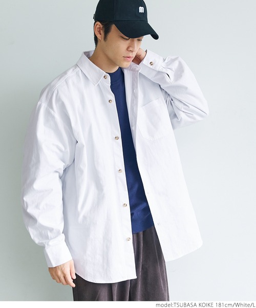セール】メンズツイルオーバーシャツ（シャツ/ブラウス）｜coca（coca