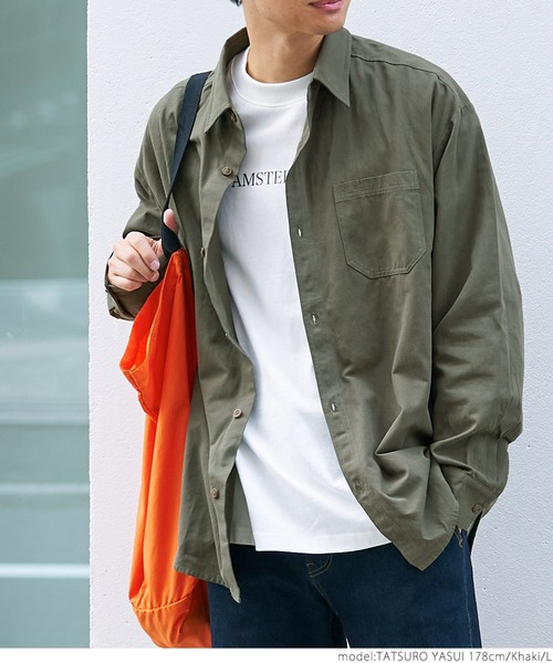 セール】メンズツイルオーバーシャツ（シャツ/ブラウス）｜coca（coca