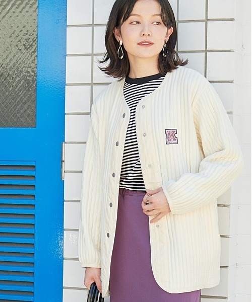 KANGOL EXTRA COMFORT(カンゴールエクストラコンフォート)の「タフタ使いキルトジャケット(その他アウター・レディース・ライトグリーン/ベージュ/ライラック/モカ・L/M/LL)」の3枚目の写真