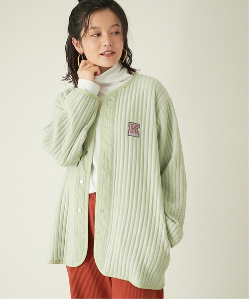 KANGOL EXTRA COMFORT(カンゴールエクストラコンフォート)の「タフタ使いキルトジャケット(その他アウター・レディース・ライトグリーン/ベージュ/ライラック/モカ・L/M/LL)」の1枚目の写真