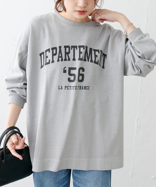 PUAL CE CIN(ピュアルセシン)の「ロゴプリントプレーティングプルオーバー(Tシャツ/カットソー・レディース・チャコールグレー/ベージュ/グレイッシュベージュ・FREE)」の10枚目の写真