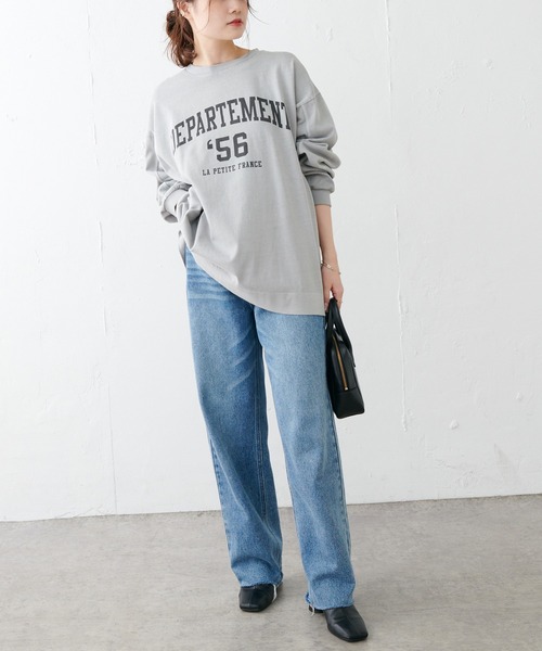 PUAL CE CIN(ピュアルセシン)の「ロゴプリントプレーティングプルオーバー(Tシャツ/カットソー・レディース・チャコールグレー/ベージュ/グレイッシュベージュ・FREE)」の12枚目の写真