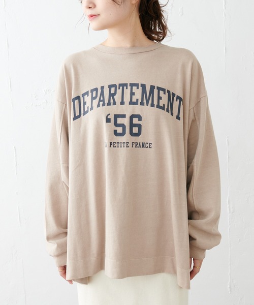 PUAL CE CIN(ピュアルセシン)の「ロゴプリントプレーティングプルオーバー(Tシャツ/カットソー・レディース・チャコールグレー/ベージュ/グレイッシュベージュ・FREE)」の19枚目の写真