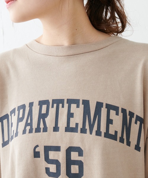 PUAL CE CIN(ピュアルセシン)の「ロゴプリントプレーティングプルオーバー(Tシャツ/カットソー・レディース・チャコールグレー/ベージュ/グレイッシュベージュ・FREE)」の22枚目の写真