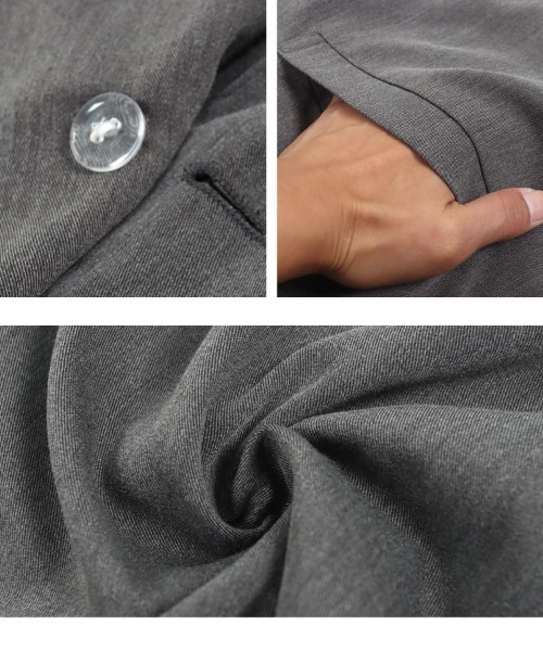 KOBE LETTUCE（コウベレタス）の「トレンチ風ロングジレベスト（ベスト・レディース・ブラック/チャコール/キャメル・FREE）」の7枚目の写真