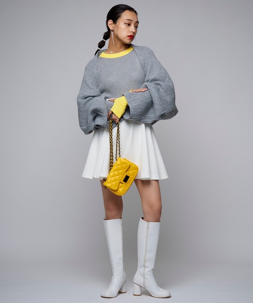 Narcissus(ナルシス)の「【Narcissus】ニット2WAYカーディガン(カーディガン/ボレロ・レディース・グレー/ブラック・FREE)」の6枚目の写真