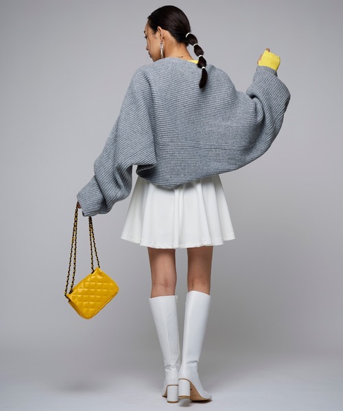 Narcissus(ナルシス)の「【Narcissus】ニット2WAYカーディガン(カーディガン/ボレロ・レディース・グレー/ブラック・FREE)」の7枚目の写真