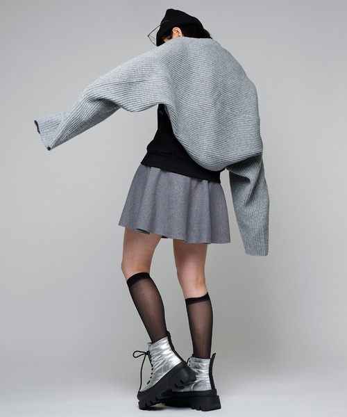 Narcissus(ナルシス)の「【Narcissus】ニット2WAYカーディガン(カーディガン/ボレロ・レディース・グレー/ブラック・FREE)」の15枚目の写真