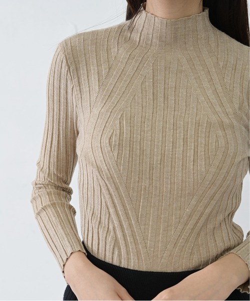ibeul_（イベール）の「ワイドリブハイネックニットトップス（ニット/セーター・レディース・ホワイト/ブラック/ベージュ/ブラウン/アイボリー・L/M）」の22枚目の写真