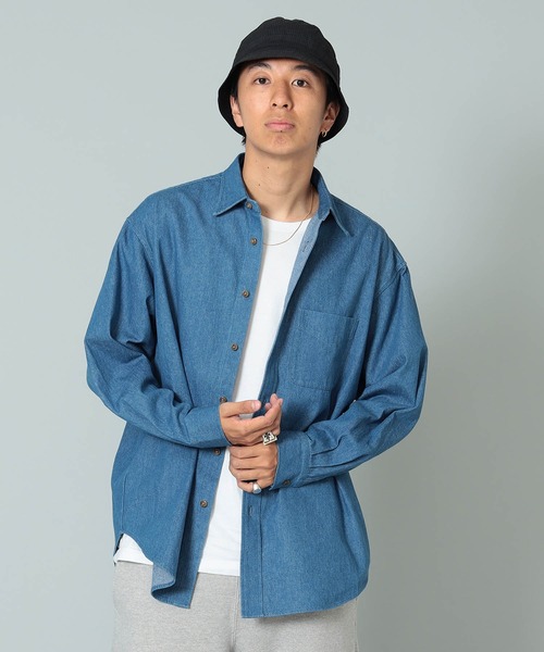 BeAMS DOT（ビームスドット）の「【WEB限定/UNISEX】BeAMS DOT / デニム シャツ（シャツ/ブラウス・メンズ・ブルー・XL/S/M/L）」の2枚目の写真