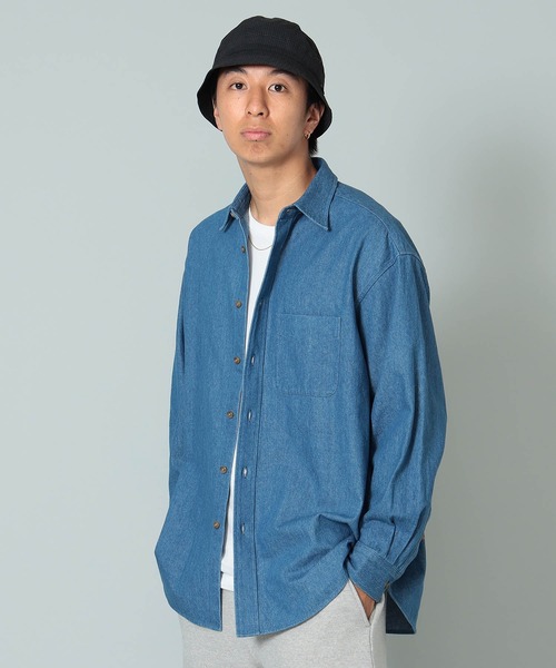 BeAMS DOT（ビームスドット）の「【WEB限定/UNISEX】BeAMS DOT / デニム シャツ（シャツ/ブラウス・メンズ・ブルー・XL/S/M/L）」の4枚目の写真