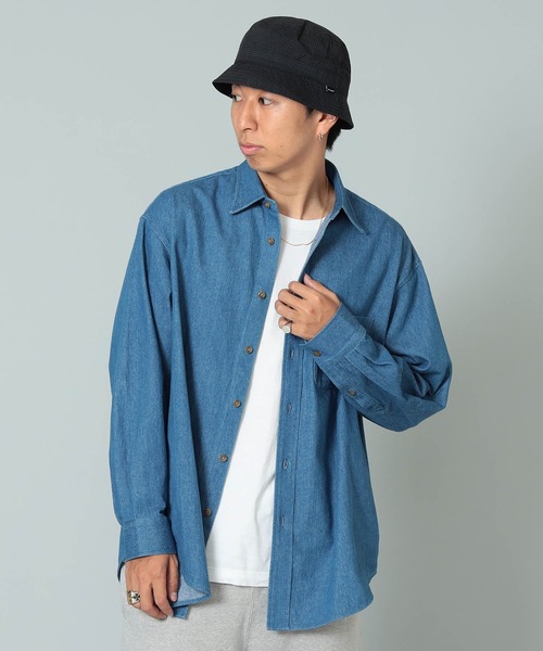 BeAMS DOT（ビームスドット）の「【WEB限定/UNISEX】BeAMS DOT / デニム シャツ（シャツ/ブラウス・メンズ・ブルー・XL/S/M/L）」の3枚目の写真