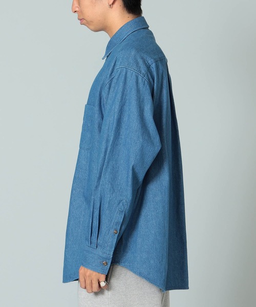 BeAMS DOT（ビームスドット）の「【WEB限定/UNISEX】BeAMS DOT / デニム シャツ（シャツ/ブラウス・メンズ・ブルー・XL/S/M/L）」の9枚目の写真