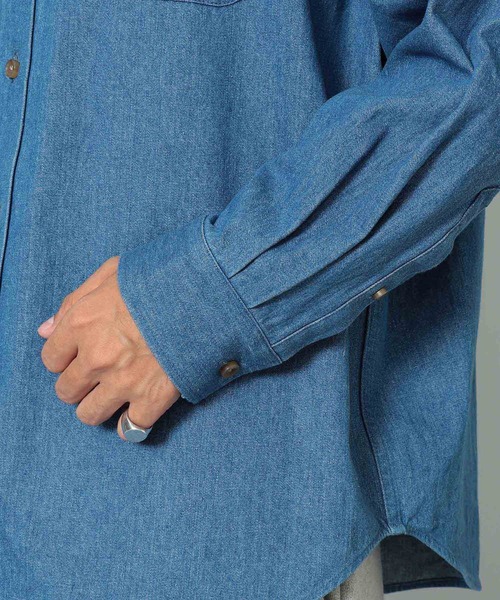 BeAMS DOT（ビームスドット）の「【WEB限定/UNISEX】BeAMS DOT / デニム シャツ（シャツ/ブラウス・メンズ・ブルー・XL/S/M/L）」の12枚目の写真