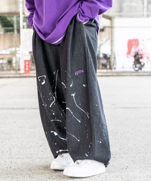 MEMORY（メモリー）の「MEMORY ペンキ加工 デニム バルーンパンツ