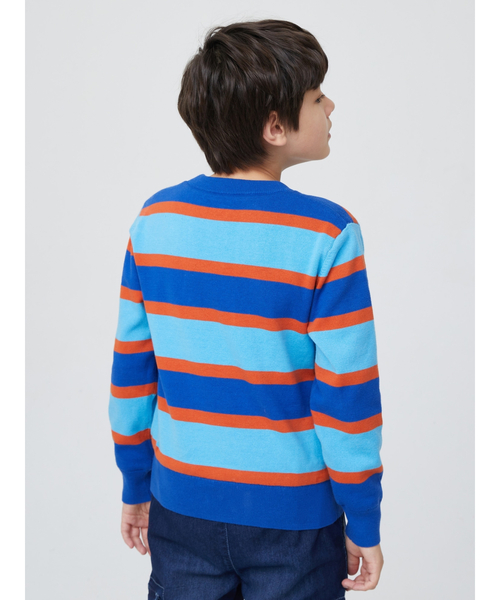 GAP（ギャップ）の「GAPロゴ ストライプコージーセーター (キッズ)（ニット/セーター・キッズ・ブルー/ピンク/ベージュ/ブラック・S/M/L/XL/XXL/XS）」の12枚目の写真
