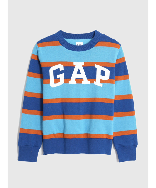 GAP（ギャップ）の「GAPロゴ ストライプコージーセーター (キッズ)（ニット/セーター・キッズ・ブルー/ピンク/ベージュ/ブラック・S/M/L/XL/XXL/XS）」の16枚目の写真