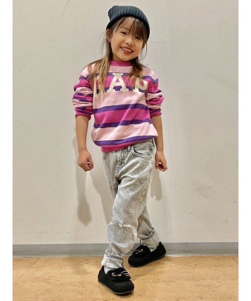 GAP（ギャップ）の「GAPロゴ ストライプコージーセーター (キッズ)（ニット/セーター・キッズ・ブルー/ピンク/ベージュ/ブラック・S/M/L/XL/XXL/XS）」の19枚目の写真
