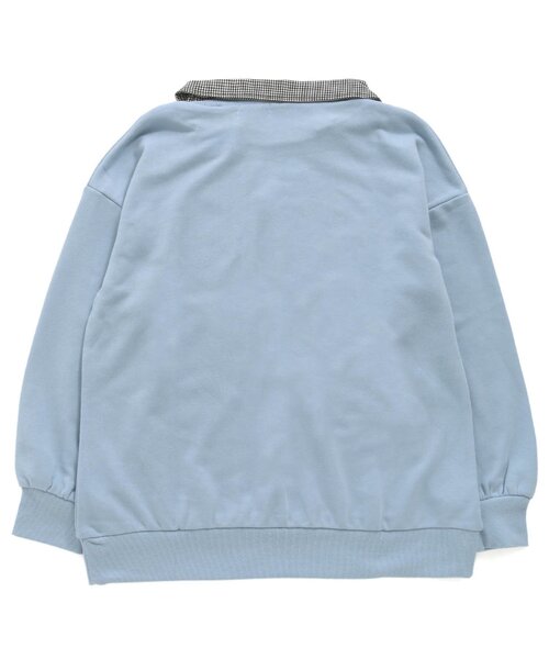 algy（アルジー）の「えり付きトレーナーチュニック（スウェット・キッズ・オフホワイト/ブラック/サックスブルー・X-SMALL/XX-SMALL/SMALL/MEDIUM）」の8枚目の写真
