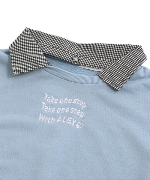 algy（アルジー）の「えり付きトレーナーチュニック（スウェット・キッズ・オフホワイト/ブラック/サックスブルー・X-SMALL/XX-SMALL/SMALL/MEDIUM）」の12枚目の写真