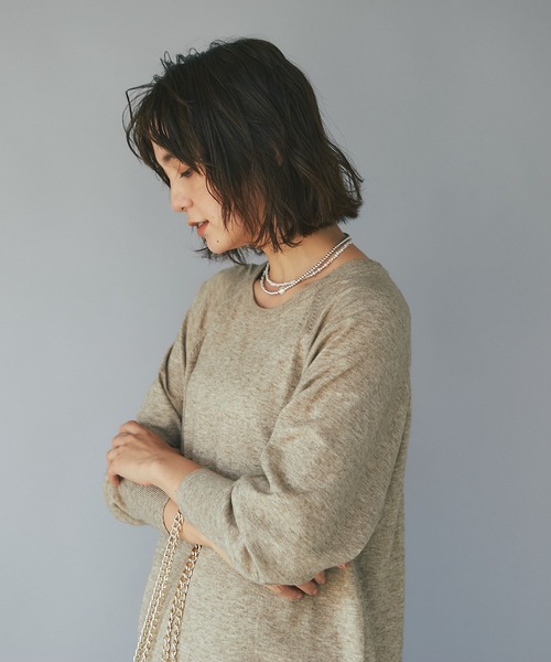 RIVE DROITE(リヴドロワ)の「セットで着映える!/セットアップニットタートルベスト×ワンピース(ワンピース・レディース・ベージュ/ブラック/チャコールグレー・FREE)」の14枚目の写真