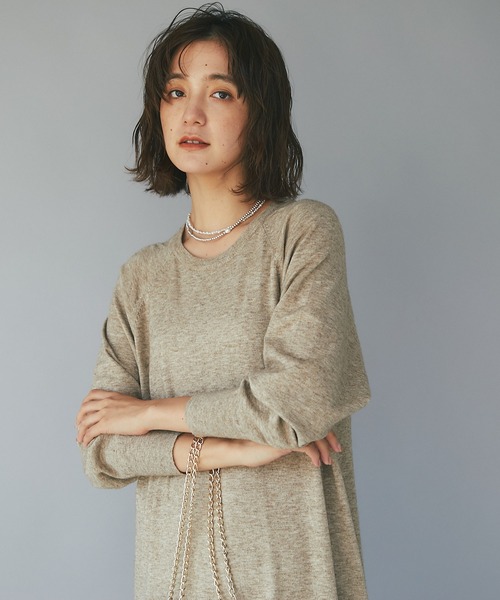 RIVE DROITE(リヴドロワ)の「セットで着映える!/セットアップニットタートルベスト×ワンピース(ワンピース・レディース・ベージュ/ブラック/チャコールグレー・FREE)」の10枚目の写真